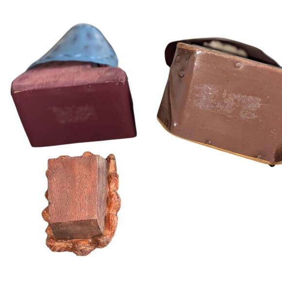 Nativity Set w/ Holy Family 3 Wise Men & Camel Wood/Metal/Ceramic Rustic - Picture 15 of 16